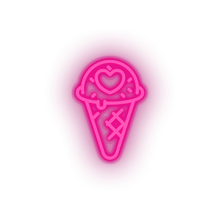 Load image into Gallery viewer, Ice cream Heart ice cream love relationship romance sweet valentine day Neon led factory