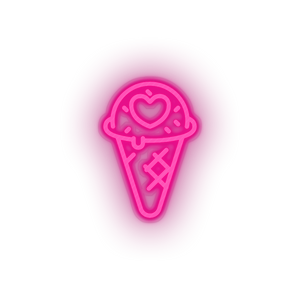 Ice cream Heart ice cream love relationship romance sweet valentine day Neon led factory