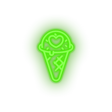 Load image into Gallery viewer, green ice_cream led heart ice cream love relationship romance sweet valentine day neon factory