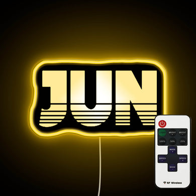 JUN Logo neon sign