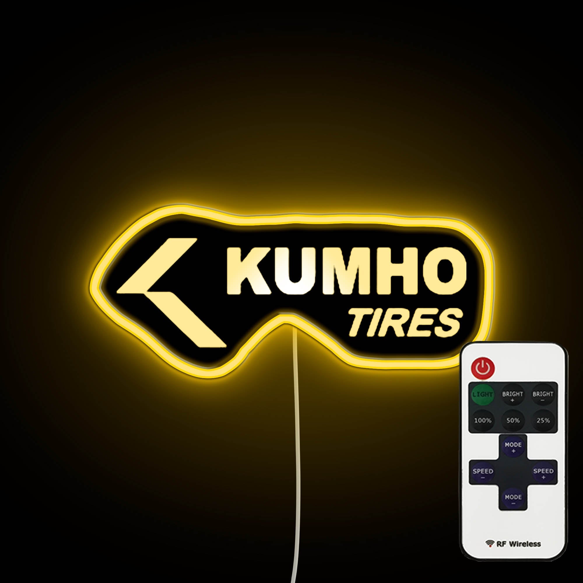 Kumho Tires Logo neon sign, image size:2000x2000