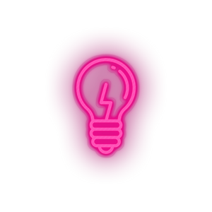 pink light_blub led back to school creative education idea light blub student study neon factory