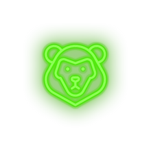 Load image into Gallery viewer, green lion led animal carnivore cartoon fauna leo lion zoo neon factory