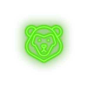 green lion led animal carnivore cartoon fauna leo lion zoo neon factory