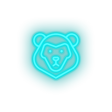 Load image into Gallery viewer, ice_blue lion led animal carnivore cartoon fauna leo lion zoo neon factory