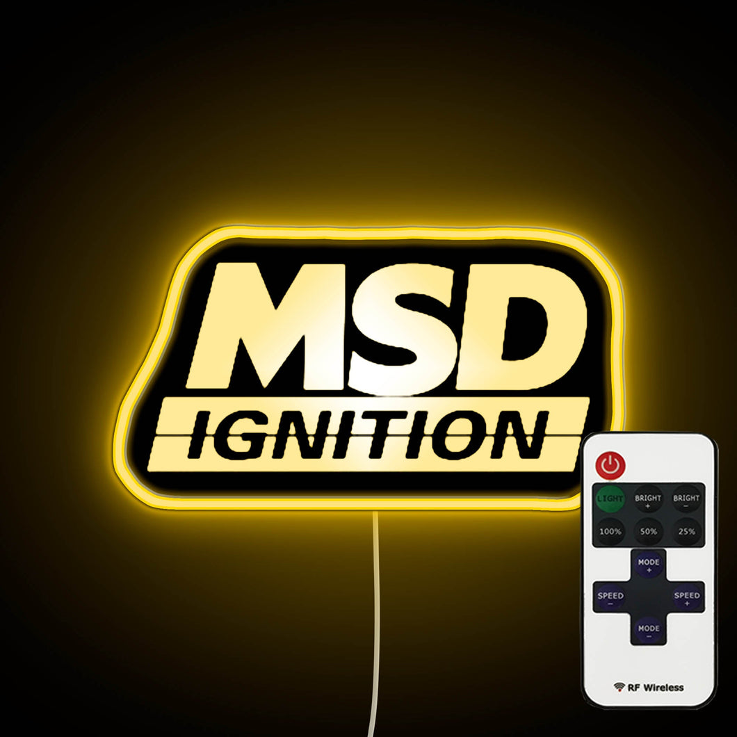 MSD Ignitions Logo neon sign