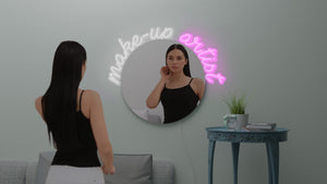 Mirror for make-up artist decor