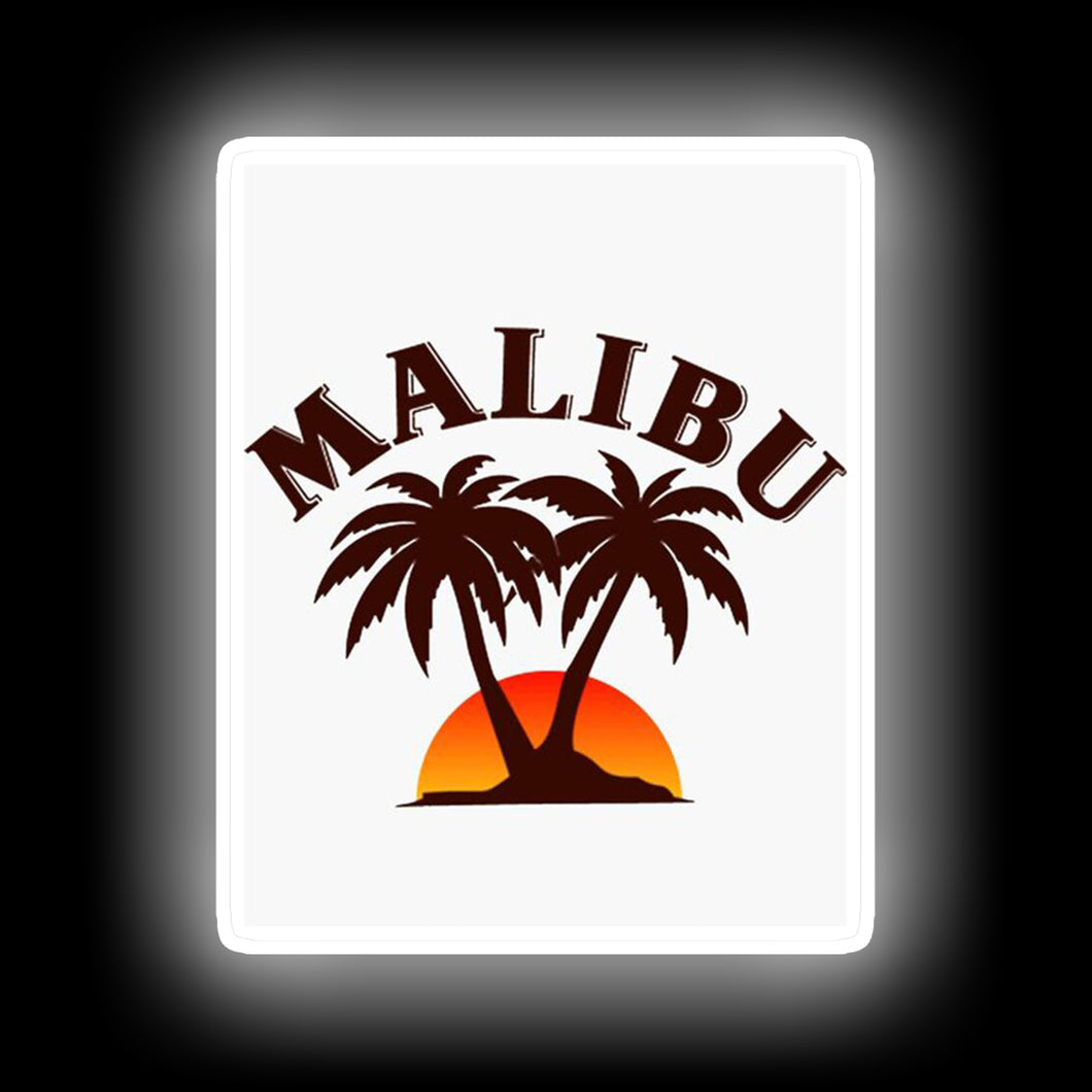 Malibu brand logo neon board sign