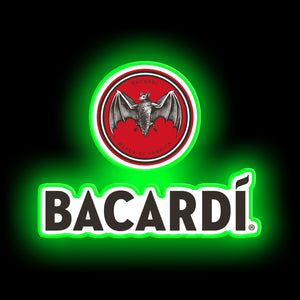 Custom bacardi neon bar