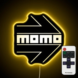 Momo Logo neon sign