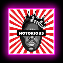 Load image into Gallery viewer, Notorious B.I.G black neon sign
