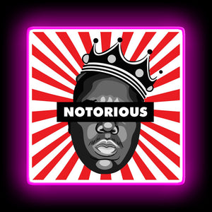 Notorious B.I.G black neon sign