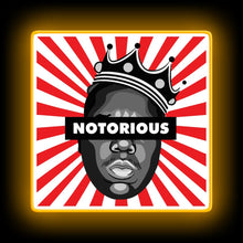 Load image into Gallery viewer, Notorious B.I.G black neon sign