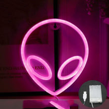 Load image into Gallery viewer, neon sign alien face