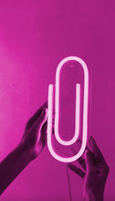 Load image into Gallery viewer, Paper_Clip neon sign - Lamp lights