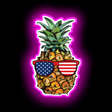 Load image into Gallery viewer, Patriotic Pineapple - 4th of July neon sign