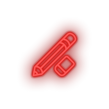 Load image into Gallery viewer, red pencil_erase led back to school education erase pencil student study write neon factory