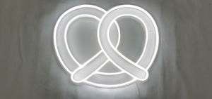 Pretzel shaped Neon Sign for Kitchen