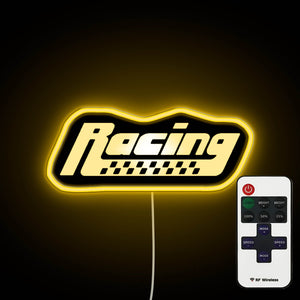 Racing A neon sign