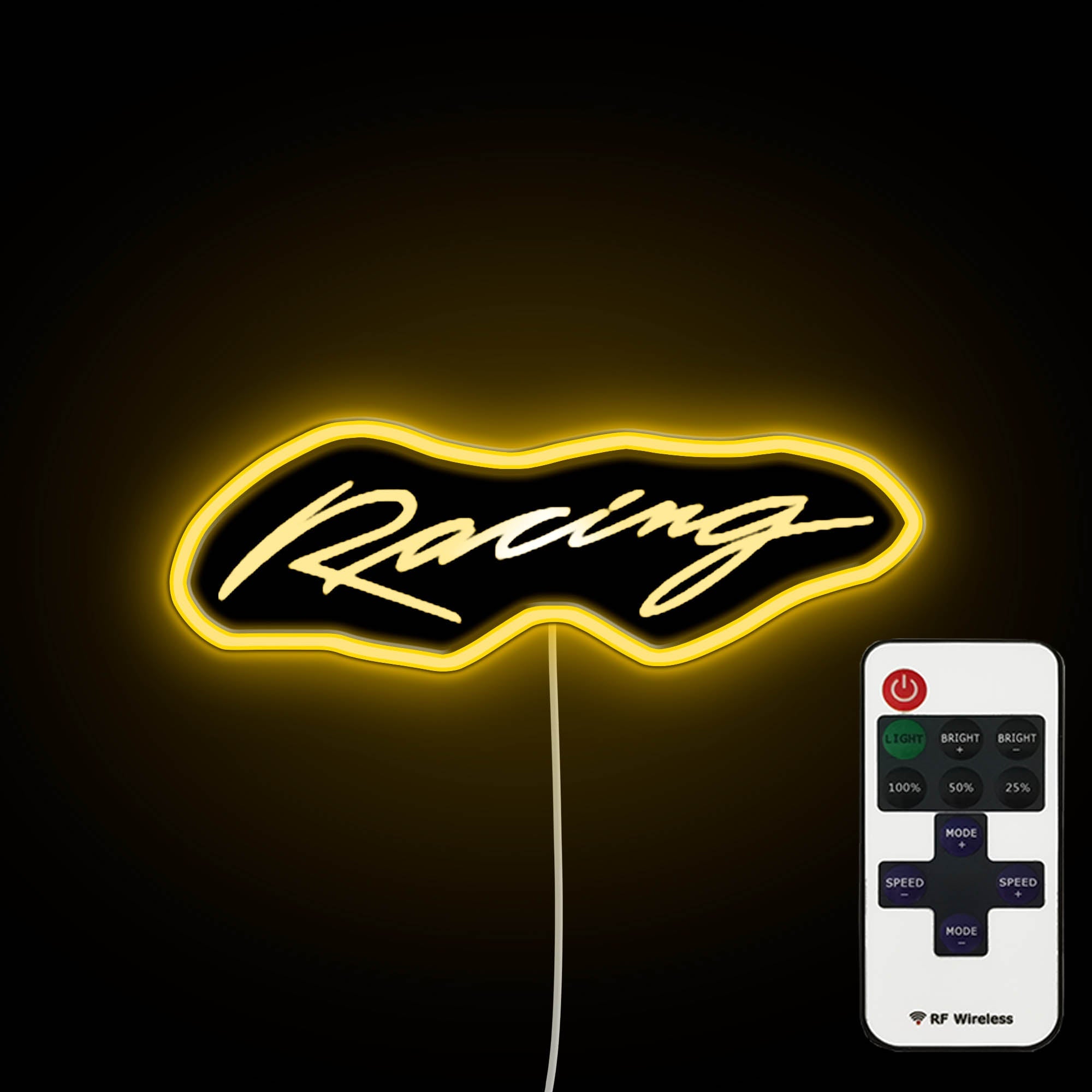 Neon Wall Lights from Racing Text