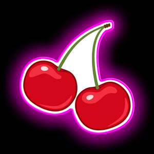 Red cherries sticker neon sign