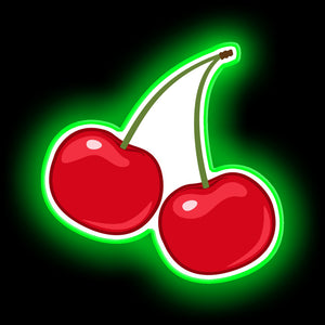 Red cherries sticker neon sign