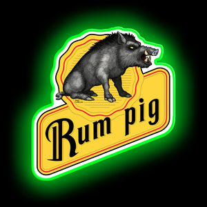 Rum Pig neon light sign