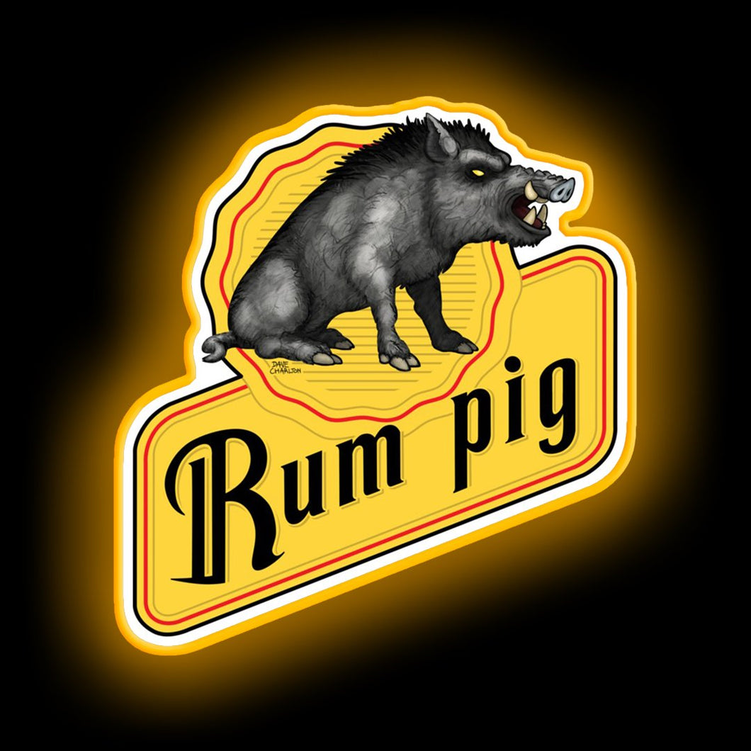 Rum Pig neon sign
