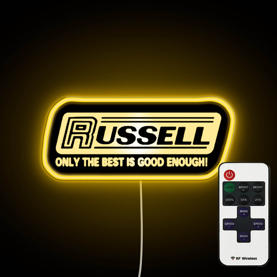 Russell Logo neon sign