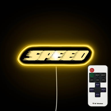 Speed A neon sign