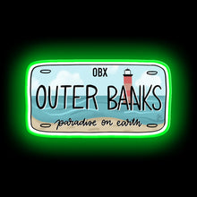 Load image into Gallery viewer, THE ORIGINAL OBX license plate bright neon sign