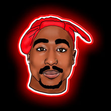 Load image into Gallery viewer, Tupac face neon led sign