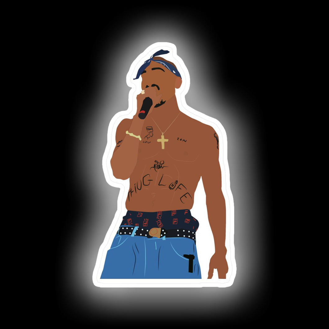 Tupac Rapper Thug Life neon sign