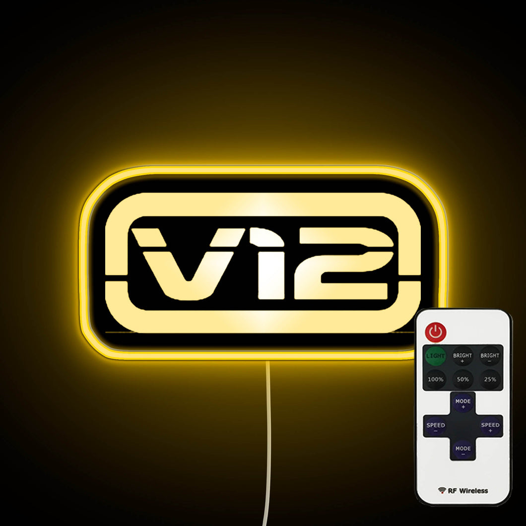 V12 neon sign