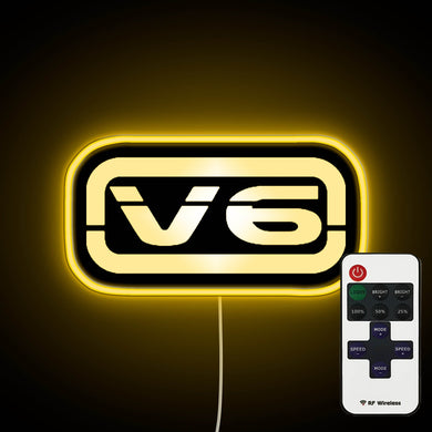 V6 neon sign
