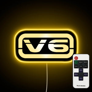 V6 neon sign