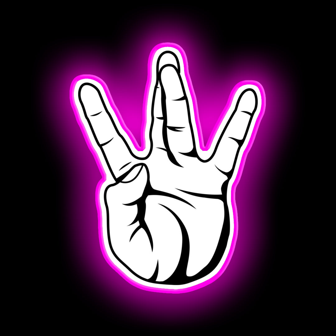 Cool Rapper Signs Westside West Coast Rap Hip Hop Hand Sign Neon Sign – Neon Factory