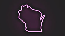 Load image into Gallery viewer, Wisconsin neon sign
