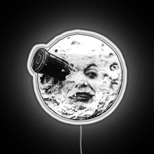 Load image into Gallery viewer, A Trip to the Moon Le Voyage Dans La Lune face only RGB neon sign white 