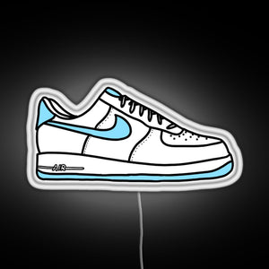 Af1 sneakers RGB neon sign white 