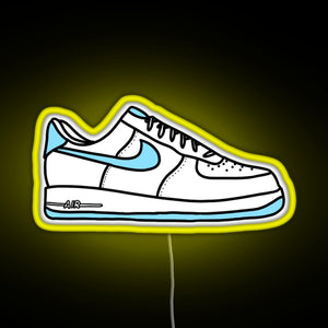 Af1 sneakers RGB neon sign yellow