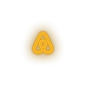 airbnb logo neon light