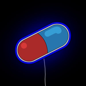 Akira pill RGB neon sign blue