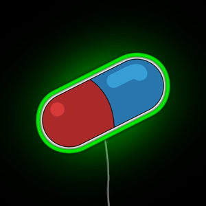 Akira pill RGB neon sign green