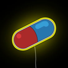 Load image into Gallery viewer, Akira pill RGB neon sign yellow