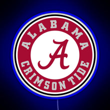 Load image into Gallery viewer, alabama crimson tide football RGB neon sign blue