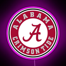 Load image into Gallery viewer, alabama crimson tide football RGB neon sign  pink