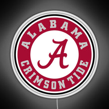 Load image into Gallery viewer, alabama crimson tide football RGB neon sign white 