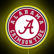 Load image into Gallery viewer, alabama crimson tide football RGB neon sign yellow