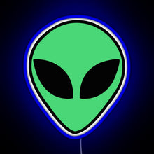 Load image into Gallery viewer, Alien head RGB neon sign blue